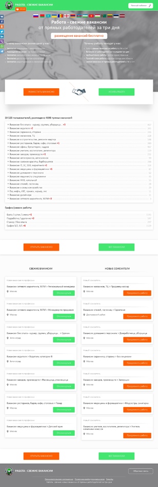Портал по поиску работы по РФ и СНГ